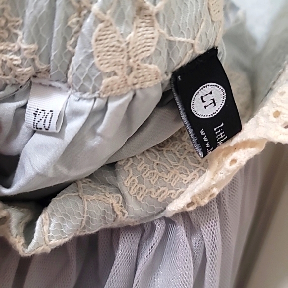 LITTLE TRENDSETTER KIDS AMELIE DRESS BLUE GRAY TAGE SHOW 120 SIZE 4t 5t - Picture 5 of 5